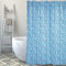 MSV Duschvorhang PVC Anti Schimmel 100% wasserdicht 180x200 cm + 12 Duschvorhangringe Mosaik blau