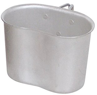 Survival - Camping - Hunting -GI Style Kidney Bean Shape 1 Litre Alloy Mug