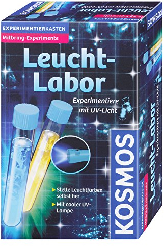 Kosmos 657581 Leucht-Labor, mit UV-Lampe und Reagenzgläser, Experimentierset für Kinder ab 8 Jahre