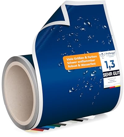 Flickly® Parches de reparación autoadhesivos | camión, remolque, tienda, toldos, camping, sombrillas, piscina | disponible en muchos colores | 2,5 m x 100 mm | (RAL 5002) Azul Ultramarino