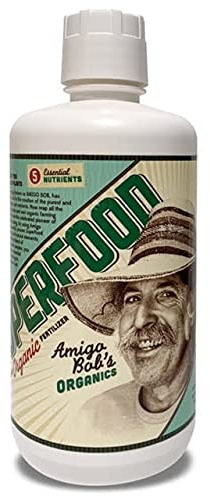 Amigo Bob's Organics 32 Ounce Superfood Organic Fertilizer Concentrate 5-in-1 Soil Amendment - Seaweed Freshwater Algae & Whole Fish for Any Grow Use