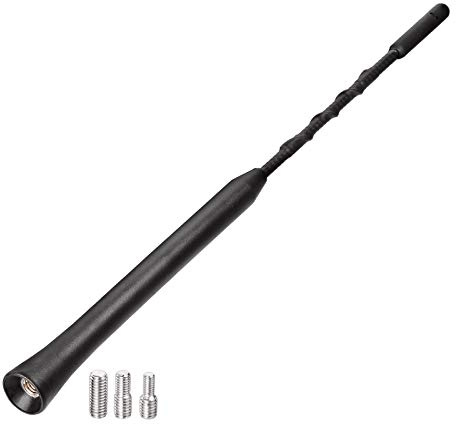 Bingfu Universal Vehicle Roof Mount Rubber Car Antenna Replacement Mast 9inch Vehicle FM AM Stereo Universal Roof Mounted Antennas