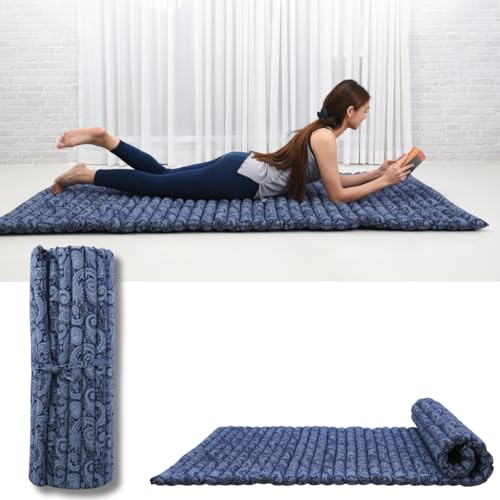 Leewadee Esterilla Thai Enrollable Ancha 190 x 100 cm - Kapok Masaje Thai & Dormir Alternativa Futon
