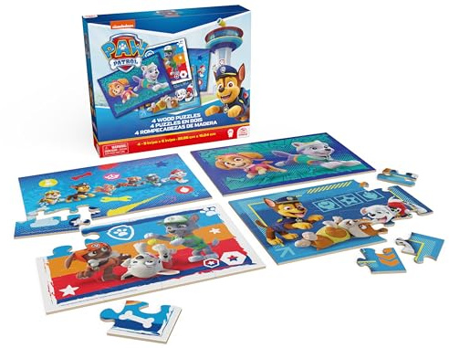 PATRULLA CANINA - ROMPECABEZAS DE MADERA - Juegos de Mesa Familiares de la Patrulla Canina - Puzzles de Madera para Niños - 6066803 - Juguetes Niños 4 Años +