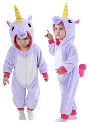 Doladola Babysparkdräkt för pojke och flicka, djurhuva, onesie, småbarn, overall, höst- och vinterkläder