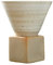 Tasses à Café en Céramique en Forme de Cône de 7 Oz avec Base en Grès à Parois épaisses Tasse à Cappuccino Tasses à Café en Porcelaine pour Boissons Latte Cappuccino Café Moka et(Blanc)