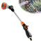 Forbabe Varilla de riego de 47 cm de largo, alcachofa de mano para jardín, ducha con 8 imágenes de pulverización, control de pulgar, manguera de jardín, boquilla extraíble