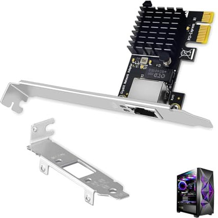 Tarjeta de Red PCIe Gigabit Ethernet, Adaptador de Red PCI Express RTL8111H, 10/100/1000 Mbps, Puerto RJ45, Compatible con Windows 10/8/7, Ideal para PC y Servidores, Conexión Estable, Alta Velocidad