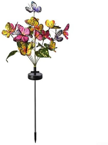 Feeshoppher La luce solare affascinante della terra della farfalla per i giardini impermeabilizza l'illuminazione del prato inglese con i bei effetti di colore