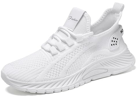 Kimily-UK Scarpe Sportive Donna Leggere per Corsa, Camminata, Trekking e Palestra - Traspiranti e Comode da Ginnastica e Casual Bianco 40EU
