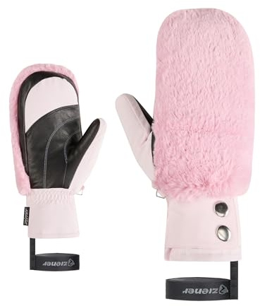 Ziener Damen Katniss-Z Ski-Fäustling/Wintersport | Thermoshield, Lederinnenhand, Kunstfell, Shell pink, S