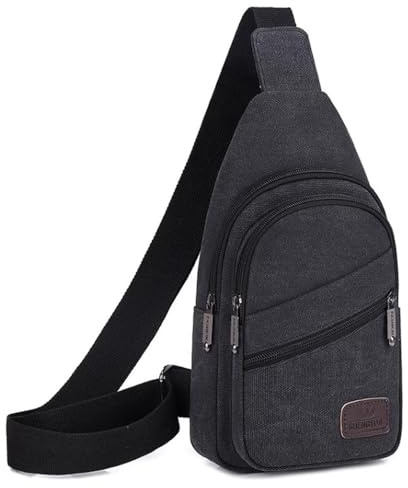 SLEDEZ Casual bröstväskor herr bröstväska canvasväska axelremsväska fritidsväska, Färg: 1, 17x30x6cm