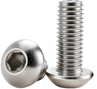pluggar 10 mm M2 .5 M3 M4 M5 M6 304 rostfritt stål insexskruv sexkant A2 insexskruvar skruv med metrisk gänga (ISO7380,25MM_M6 (10 st))