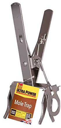 The Big Cheese Mole Tunnel Trap - Traditional Two-Way Trap Design Manufactured from Durable Galvanised Metal and Wire, Controls Moles in Lawns and Gardens, Durable, Rust-Free, Weather-Proof, Silver