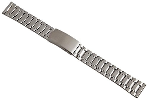myledershop 20mm Acciaio inossidabile cinturino per orologio in argento