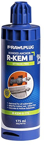 Rawlplug R-KEM-II-175 175 ml Resin Cartridge and Nozzle