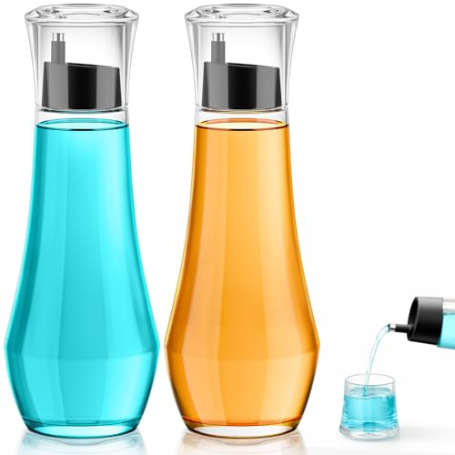 VITVITI Glass Mouthwash Dispenser for Bathroom, Small Container Bottle