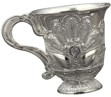 COLLBATH European White Wine Glass Vintage Design Delicate Embossed Pattern Cup Villeroy Boch Style