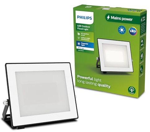 Philips Lois Projecteur Extérieur, 30 W, 3000 K, Noir