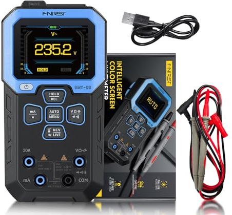 DEWIN DMT-99 Multimetro Digitale di Tensione,Tester Elettricista 10000 Conti Tester Digitale Ricaricabile con Modalità di Registrazione e Monitoraggio dei Dati