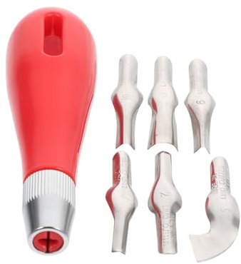 Angoily Per Intaglio e Incisione Strumenti Per Intaglio Fai Da Te e Utensili Per Artigianato in Legno Manico Ergonomico in Legno