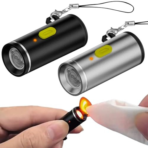 Accendino elettrico USB-C, mini accendino ad arco antivento senza batteria, design ricaricabile USB, portatile, per campeggio all'aperto e viaggi (2 pezzi misto)