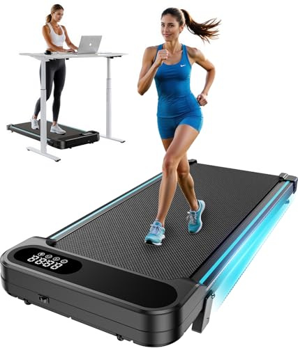 HUANUO Walking Pad Tapis de Course, Inclinaison 5°, Capacité Charge 150 kg, Tapis de Course Bureau Faible Bruit 2,5 HP, Télécommande &Écran LED, Tapis de Marche Portable Famille, Protection Genoux