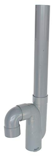 SOMATHERM FOR YOU, Siphon universel d'évacuation pour machine à laver et lave-vaisselle, sortie verticale 40 mm, en ABS recyclable, avec bouchon de dégorgement, compact et pratique