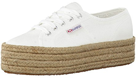 Superga Women's 2790-cotropew Espadrille Shoes, White, 3 UK