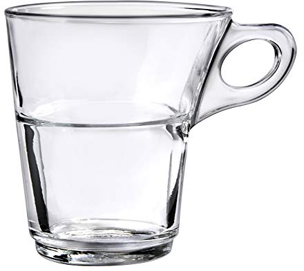 Duralex - Set 6 Tazas de Café. Tazas de Uso Diario Resistentes y Duraderas. Taza Apta para Lavavajillas. Capacidad 22 cl. Modelo Caprice