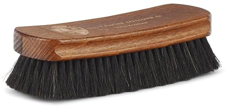 Langer & Messmer Spazzola per scarpe in pregiato crine di cavallo per un'efficace lucidatura delle scarpe - La spazzola per lucidare le scarpe a livello professionale Singolarmente o in set da due