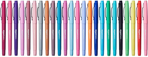 Amazon Basics Filzstifte, 24 Stück, Mehrfarbig
