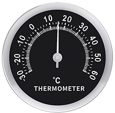 LINGJIONG jardín para interiores exteriores, termómetro colgante pared, , 58 mm, impermeable, exterior, para decoración patio, jardín, no necesita batería