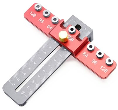 WEITARI Cabinet Hardware Jig for Handles and Knobs, Aluminum Alloy Drill Guide Sleeve Drawer Pull Wood Adjustable Drill Template Guide Tool Set Punch Locator for Installing Handles