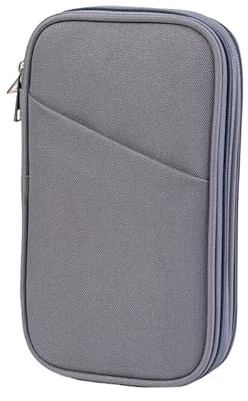 Yokuni Cable Organizer Bag, Double Layer Cable Bag with Portable Handle, Tech Bags for Cable Storage, Power Bank, SD Stick and Other Electronics Accessories (Grå)
