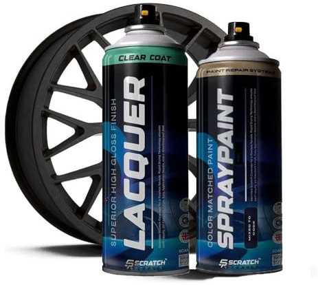 Black Alloy Wheel Paint Gloss - Premium Aerosol Spray for Durable, High-Gloss Finish on Automotive Rims - Ideal for Customization, Scratch Resistance (Aerosol Paint)