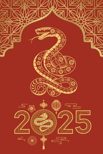 Year Of The Snake 2025, Chinese New Year 2025 Notebook, Year Of The Snake 2025 notebook 6 x 9 inches
