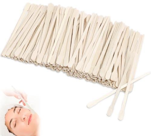 200pcs Bâtons de Cire d'Épilation en Bois - Spatules en Bois pour Sourcils, Visage et Petits Bâtons d'Épilation - Idéal pour une Application Précise