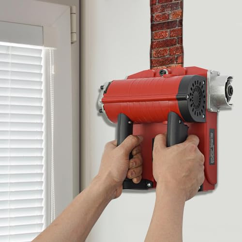 BBinmine Electric Power Shovel Wall Machine, 4580W Electric Wall Planing Machine, Putty Cement Stripping Tools (Red)