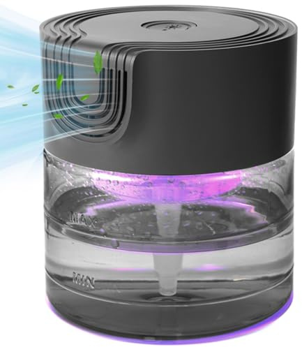 Water Air Purifiers for Home, Oxyvana Quiet Variable Speed Water Based Air Purifier with 7 Color Night Light, Air Washer Humidifier for Home, Bedroom, Office, Pet Odors