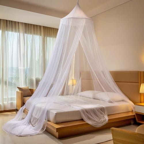 Moskitonetz Reise – Moskitonetz Bett Mückennetz Bett für Camping, Garten, Schlafzimmer Unterwegs Leicht Kompakt, Einfache Installation Ideal für Schlafzimmer Dekorativ