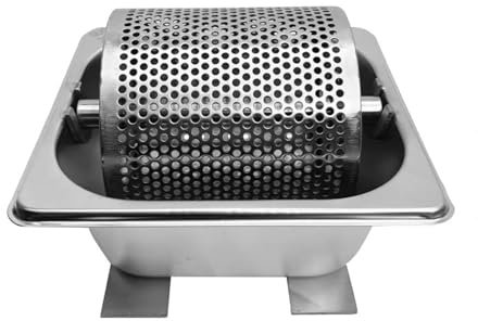 ASIAD 1L Edelstahl-Butterroller mit Ständer, 304 Edelstahl Butterroller-Gürtel Butterroller-Werkzeug, Wiederverwendbarer Butterverteiler für Geschäft, Maisbrot, Küche, Steak,Silber