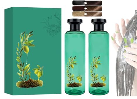 Long-Lasting Botanical Essential Oil Hair Dye,Mild Formula Long Lasting Hair Dye Set,Plant-Based Hair Color for Gray Coverage (Dark Brown)