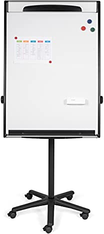 Bi-Office Design - Flipchart Mobile Magnetische, 70 x 100 cm, Schwarz Rahmen