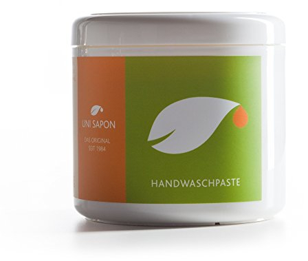 BIO Universal Reinigungspaste - Handwaschpaste von Uni Sapon - chemiefrei - zertifiziert - Vegan - für Schmutz Härtefälle bei harten Oberflächen, Größe:450 g