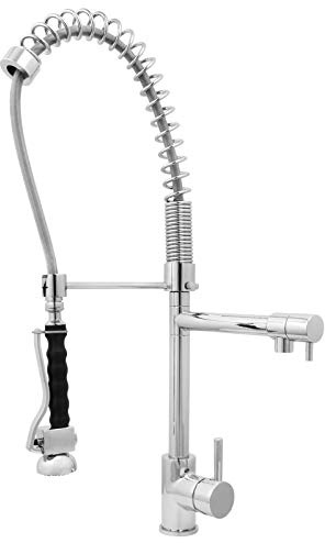 Welfenstein Gastroarmatur BM1323 Spültischarmatur Spirale Küchenarmatur Messing