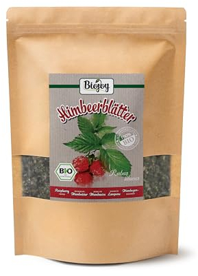 Biojoy BIO Feuilles de Framboisier (250 g), séchées et coupées, Tisane de Framboisier (Rubus idaeus)