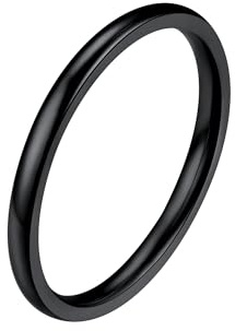 PROSTEEL Anello Uomo Nero Anelli da Uomo Donna Nero Fede Anelli Acciaio in Ox Uomo Misura 23