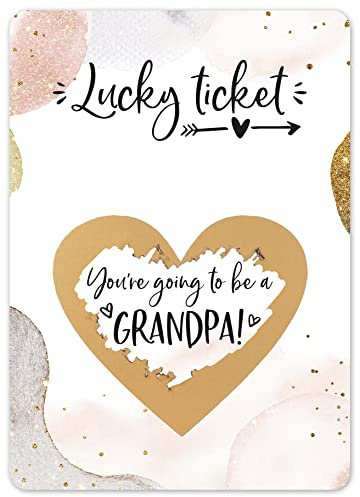 Joli Coon Pregnancy Announcement Scratch Card, Grandpa Reveal