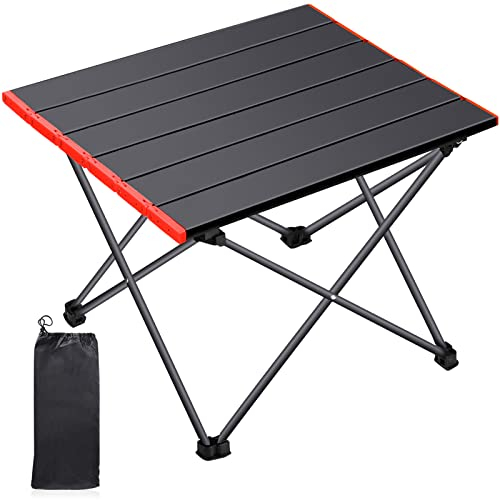 Frasheng Tragbar Klapptisch,Campingtisch, Leichter, im Freien,Aluminium Tisch mit Tasche für Camping,Picknick,Grillen,Wandern,Angeln